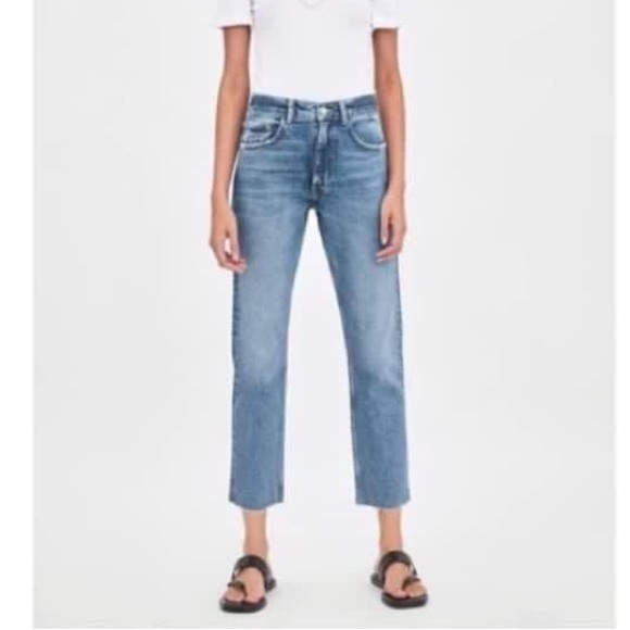 Zara Mid Rise Slouchy Jeans Sz 0 - Picture 1 of 2